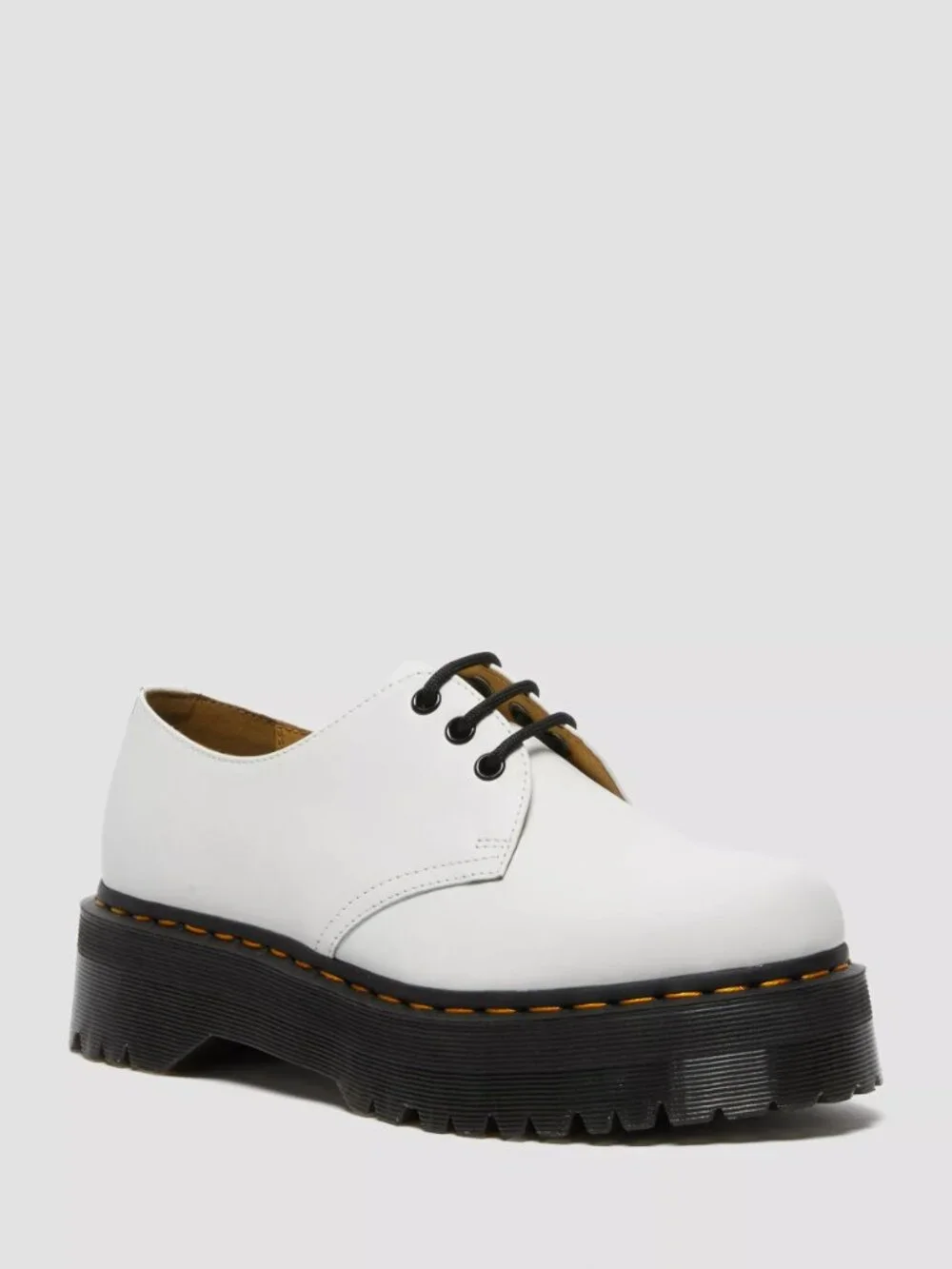 Dr. Martens 1461 Smooth White Leather Platform Women's Size 8 NWOB